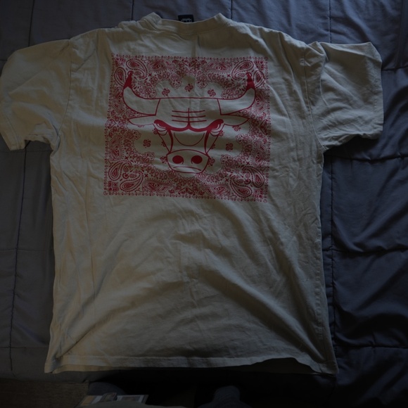 Oversized Chicago Bulls Graphic Tee Cream Large - Picture 2 of 2